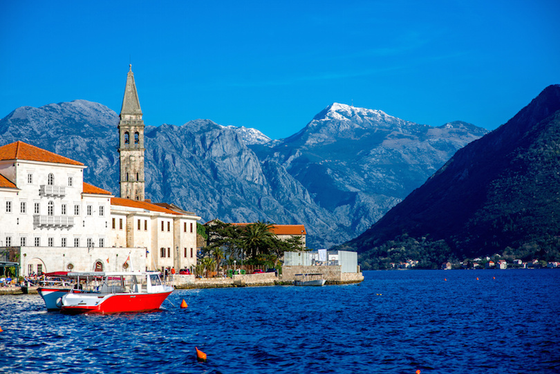 Stadt Perast in der Bucht von Kotor