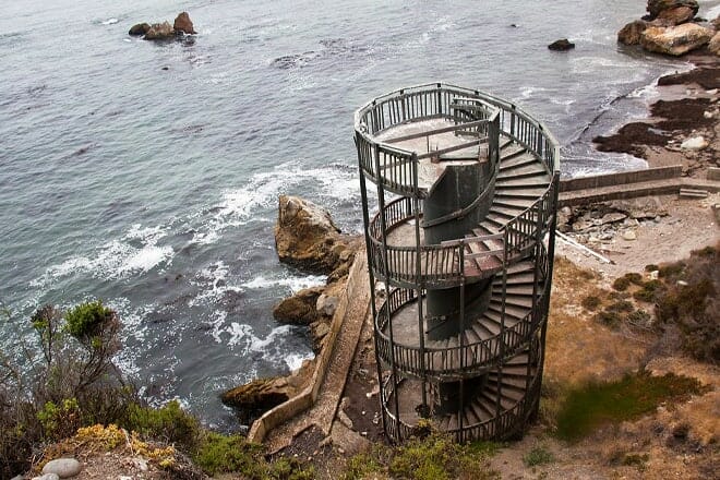 Wendeltreppe Zugang zum Strand
