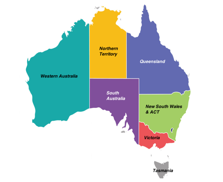 Regionen in Australien