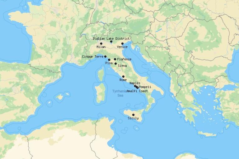 Karte von Italien