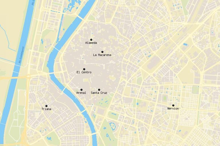 Übernachten in Sevilla Karte