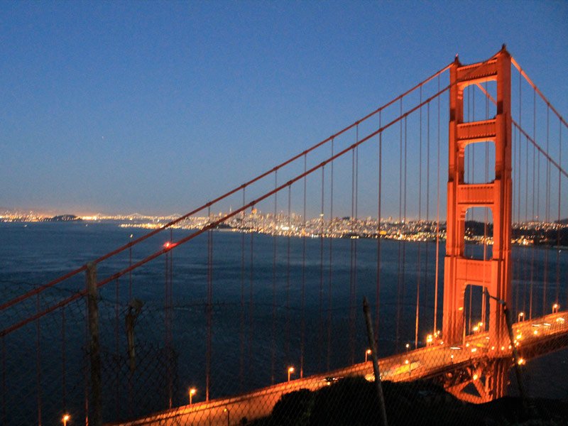 Luftaufnahme der Golden Gate Bridge in San Francisco