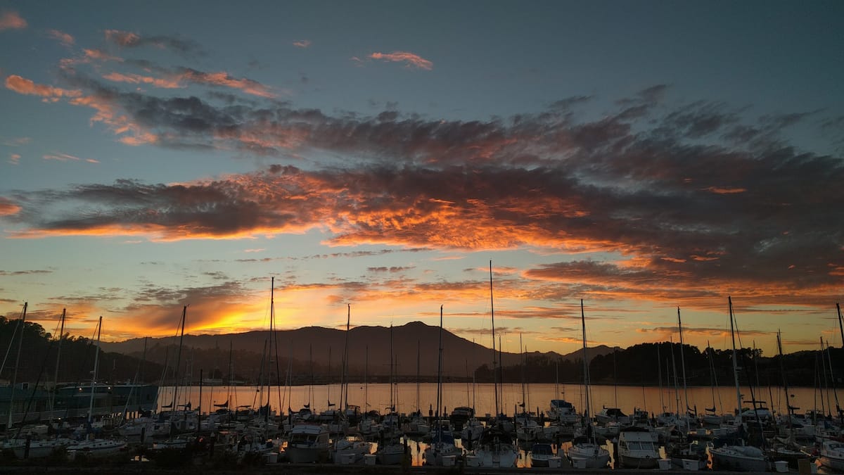 Sonnenuntergang im Norden von Sausalito