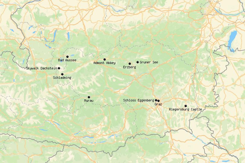 Karte von Steiermark, Österreich